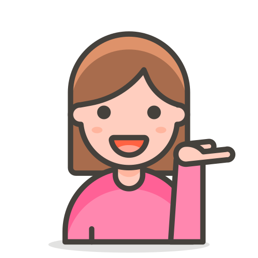 Woman, tipping, hand gesture icon